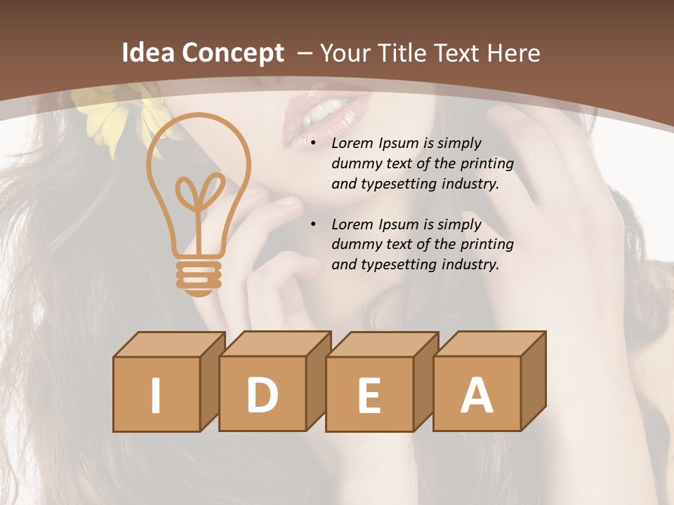 Hair Natural Stylish PowerPoint Template