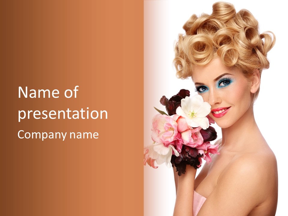 Hairstyle Fashion Pretty PowerPoint Template