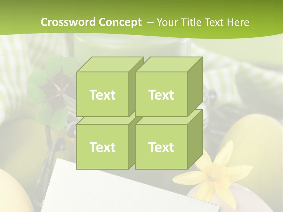 Text Dekoration Osterdeko PowerPoint Template