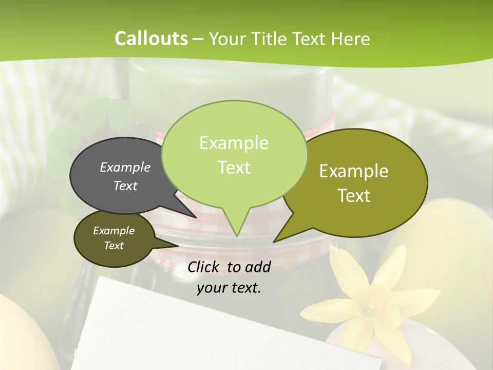 Text Dekoration Osterdeko PowerPoint Template