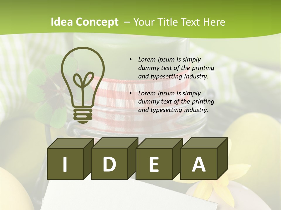 Text Dekoration Osterdeko PowerPoint Template