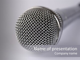 Steel Funny Microphone PowerPoint Template