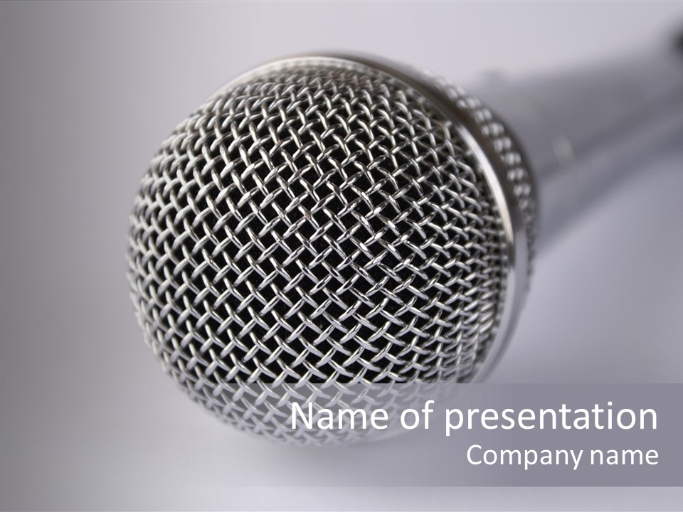 Steel Funny Microphone PowerPoint Template