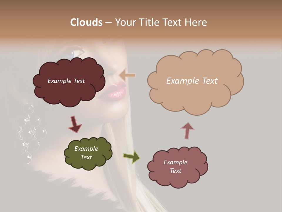 Fluffy Black Atractive PowerPoint Template