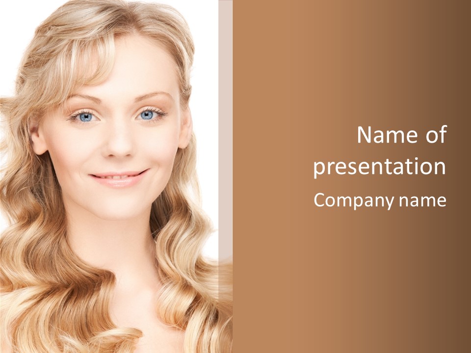 Woman Clean Happy PowerPoint Template