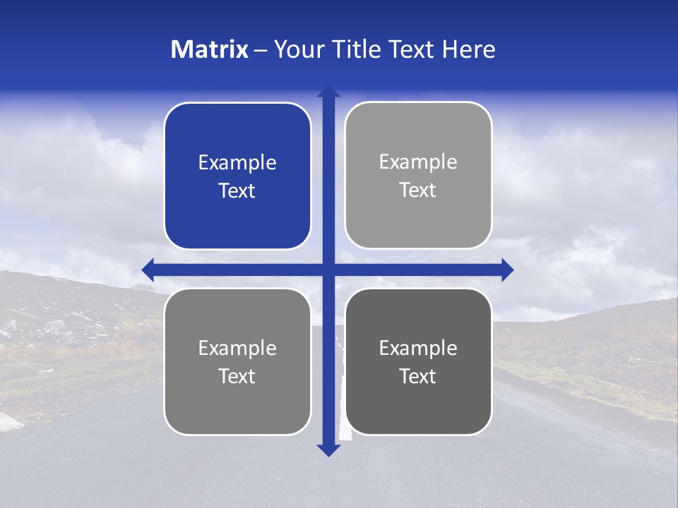 Road Blue Way PowerPoint Template