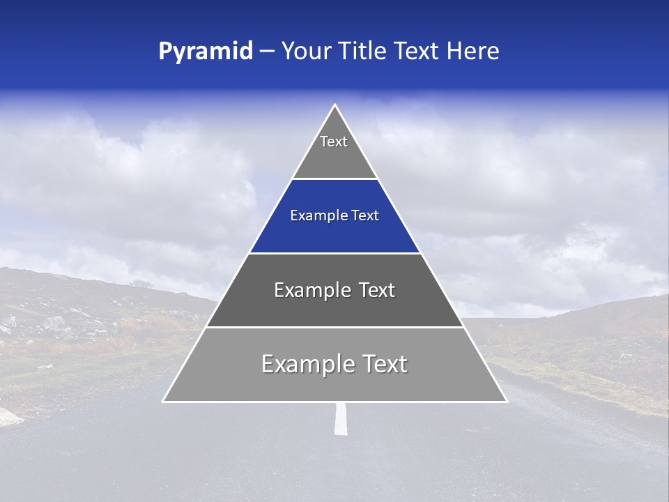 Road Blue Way PowerPoint Template