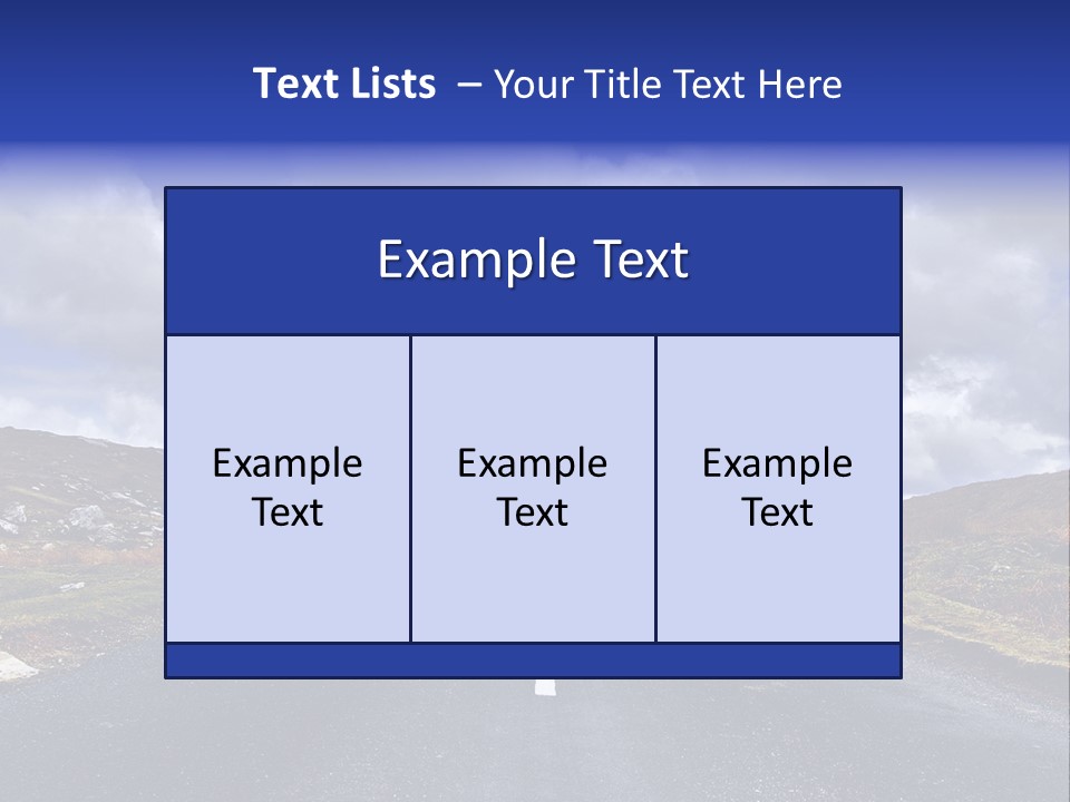 Road Blue Way PowerPoint Template