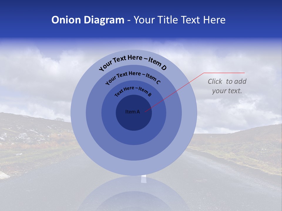 Road Blue Way PowerPoint Template