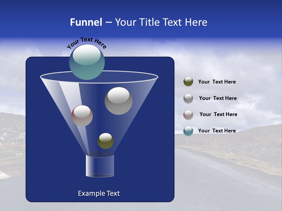 Road Blue Way PowerPoint Template