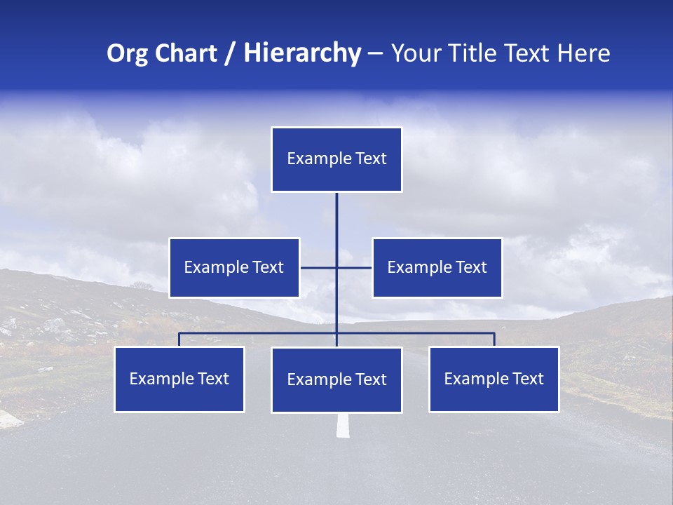 Road Blue Way PowerPoint Template