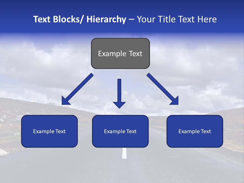 Road Blue Way PowerPoint Template