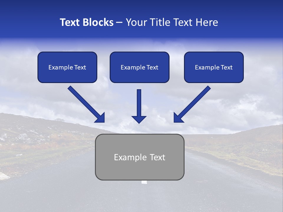 Road Blue Way PowerPoint Template