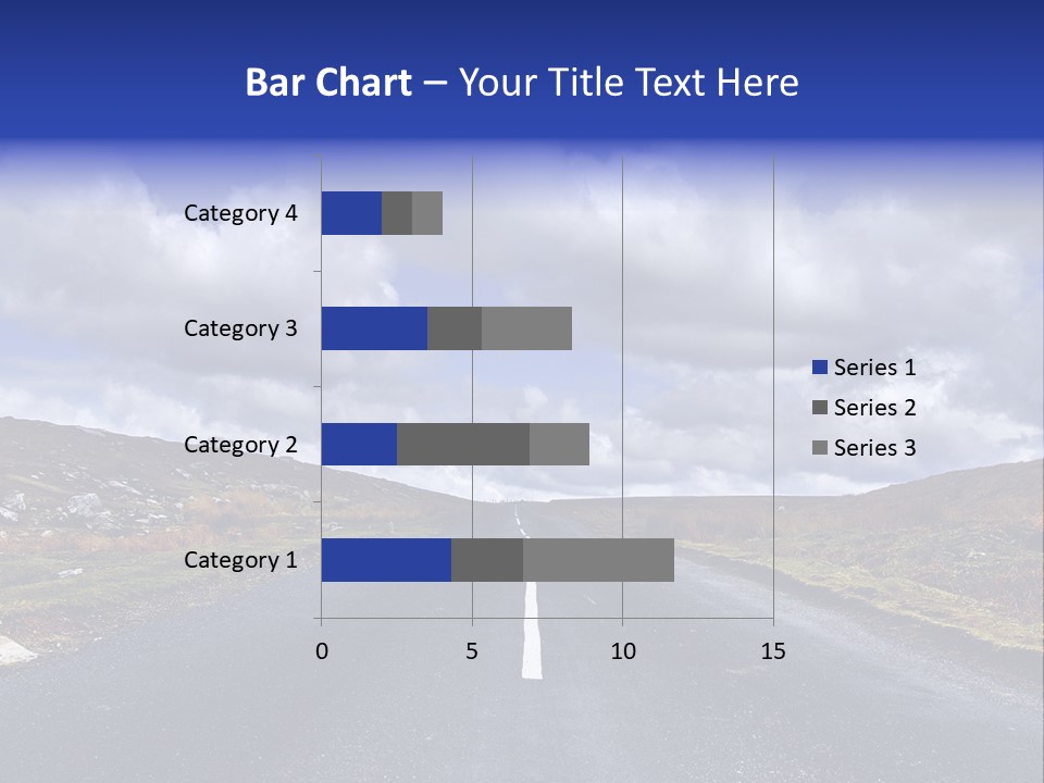 Road Blue Way PowerPoint Template