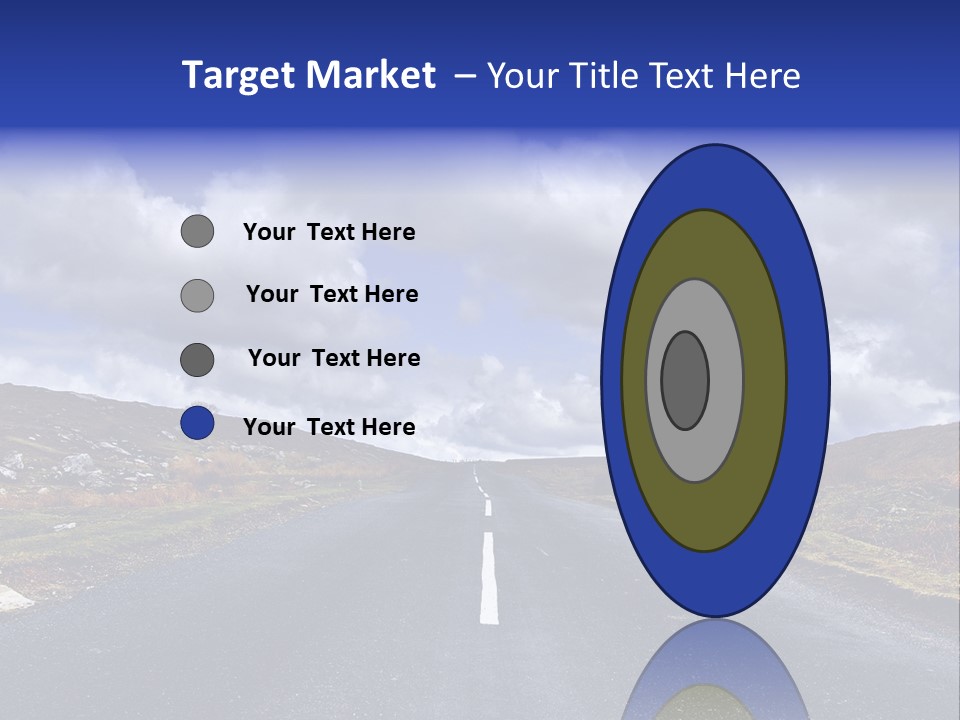 Road Blue Way PowerPoint Template