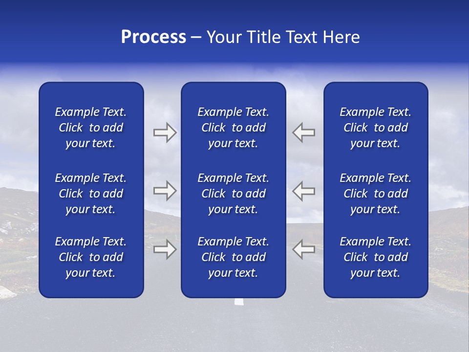 Road Blue Way PowerPoint Template