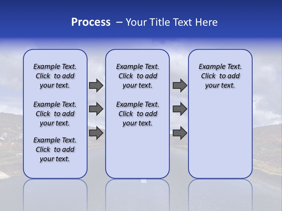 Road Blue Way PowerPoint Template