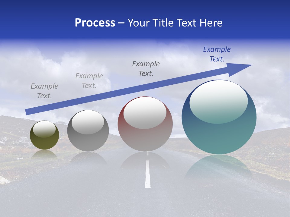 Road Blue Way PowerPoint Template
