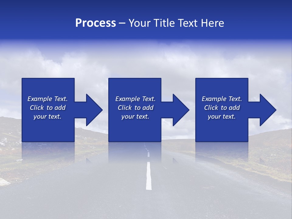 Road Blue Way PowerPoint Template