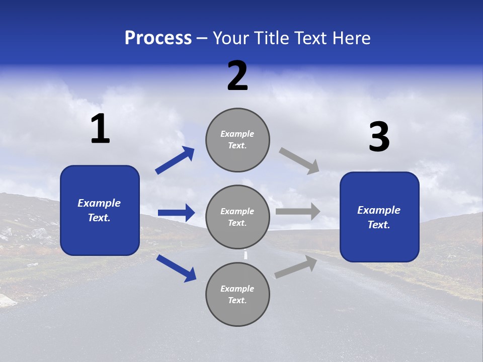 Road Blue Way PowerPoint Template