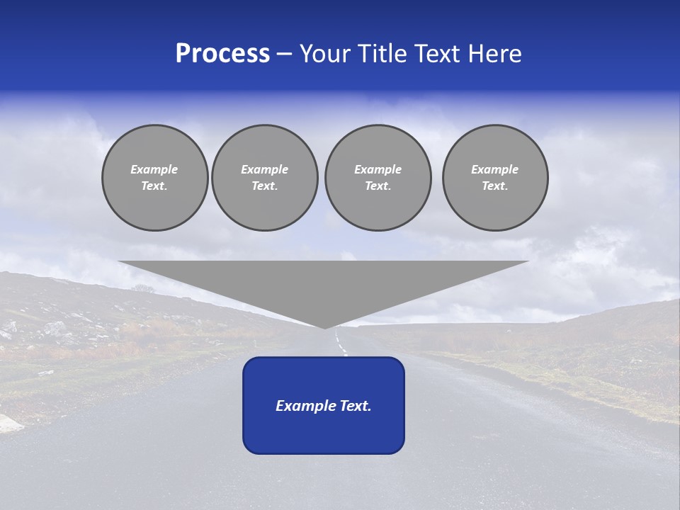 Road Blue Way PowerPoint Template