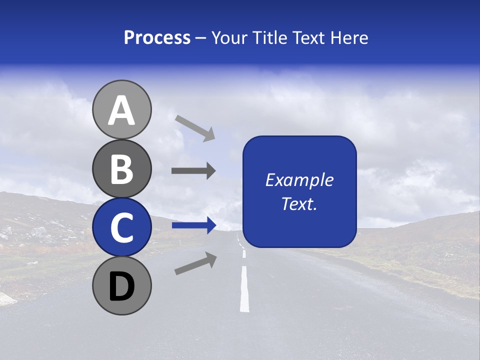 Road Blue Way PowerPoint Template