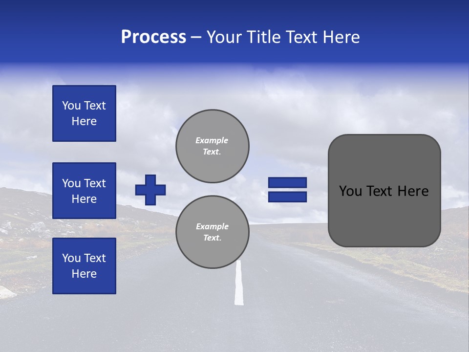 Road Blue Way PowerPoint Template