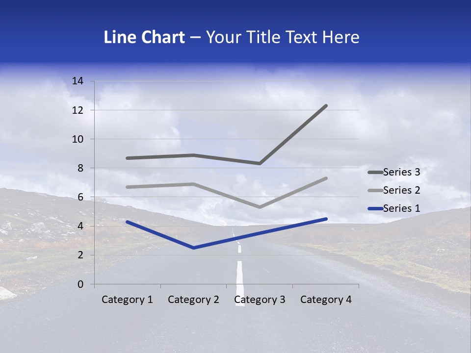 Road Blue Way PowerPoint Template