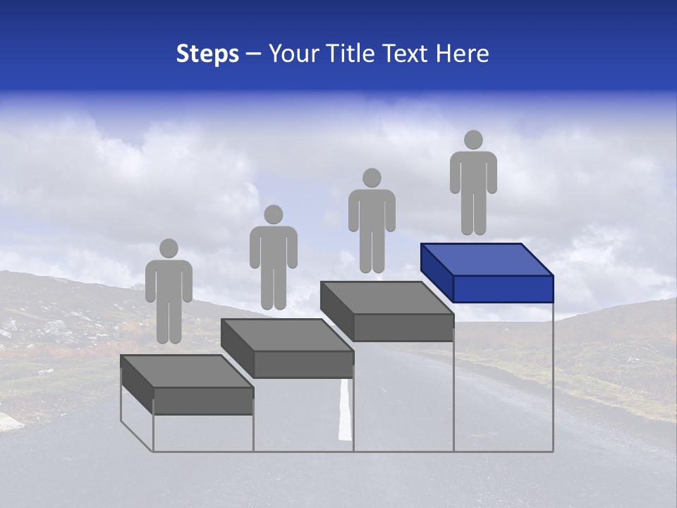 Road Blue Way PowerPoint Template