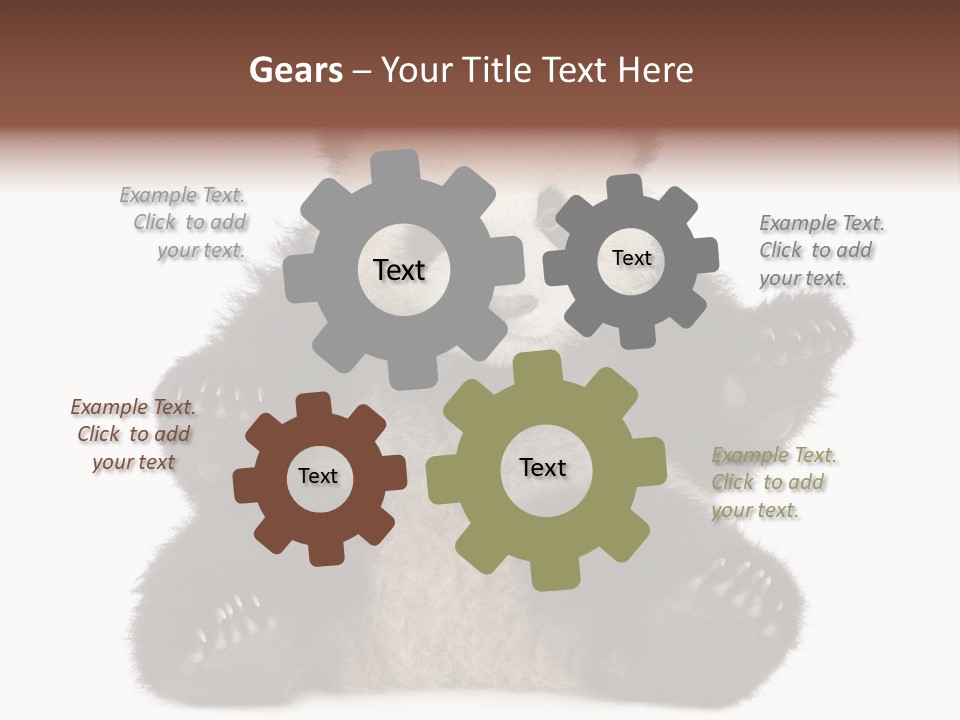 Cuddly China Ursidae PowerPoint Template