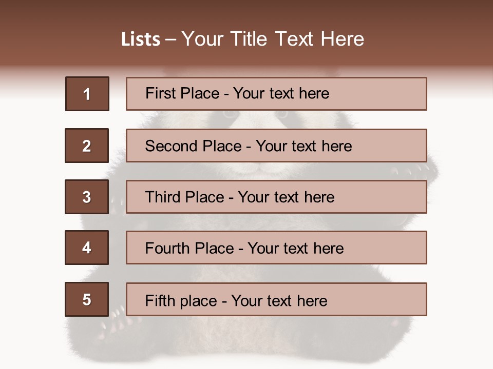 Cuddly China Ursidae PowerPoint Template