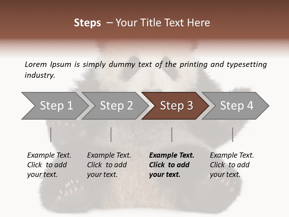 Cuddly China Ursidae PowerPoint Template
