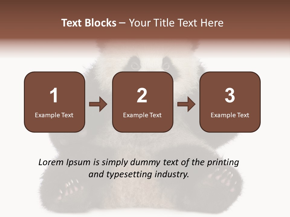 Cuddly China Ursidae PowerPoint Template
