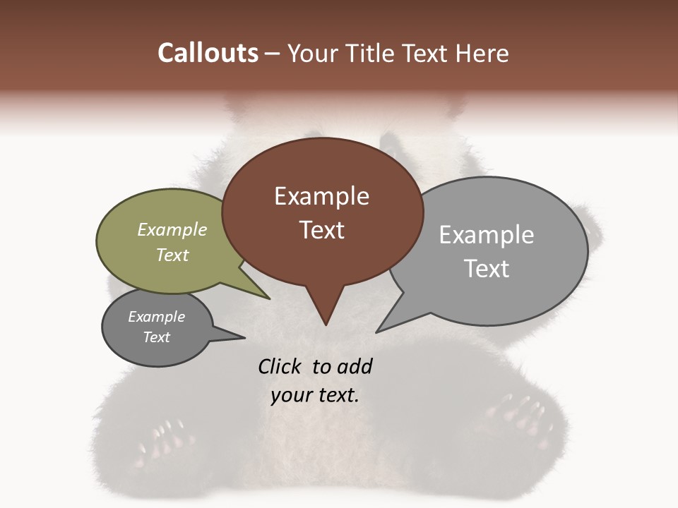 Cuddly China Ursidae PowerPoint Template