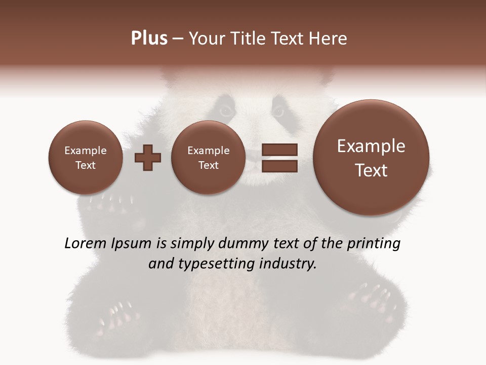 Cuddly China Ursidae PowerPoint Template