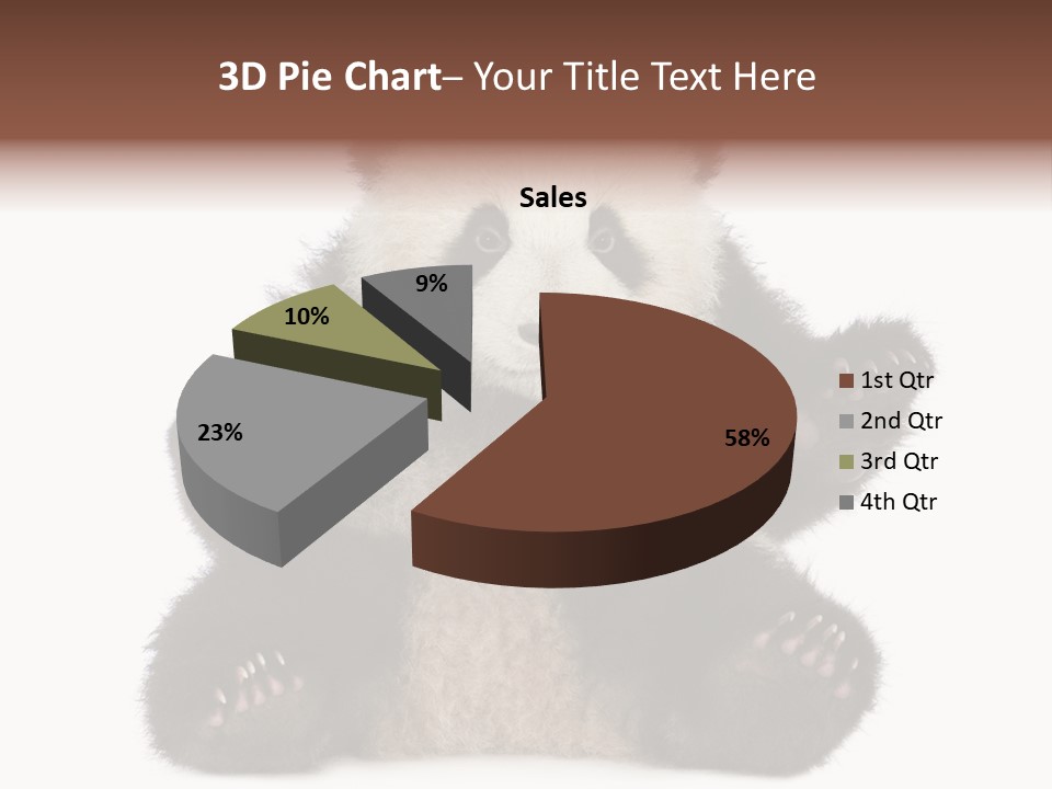 Cuddly China Ursidae PowerPoint Template