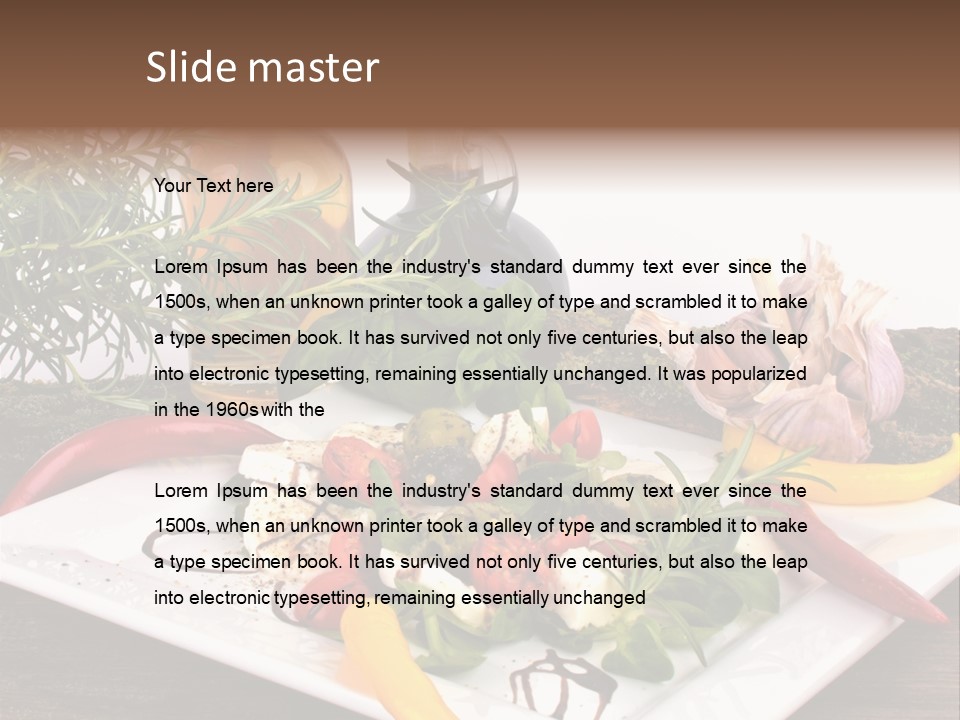 Vegetarisch Gartenfest Basilikum PowerPoint Template