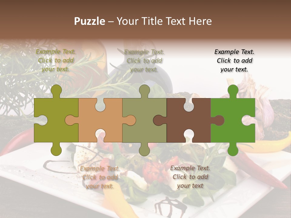 Vegetarisch Gartenfest Basilikum PowerPoint Template