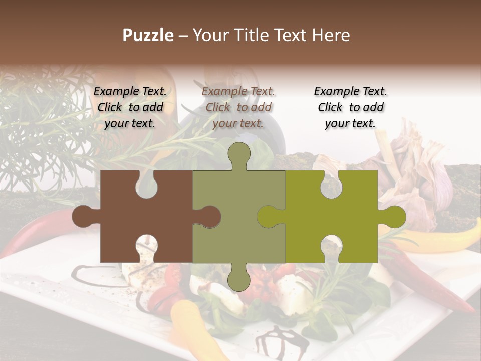 Vegetarisch Gartenfest Basilikum PowerPoint Template