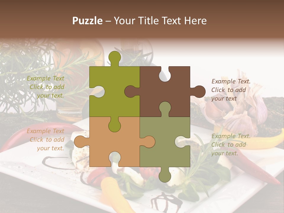 Vegetarisch Gartenfest Basilikum PowerPoint Template