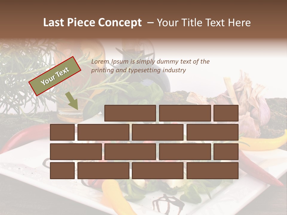 Vegetarisch Gartenfest Basilikum PowerPoint Template