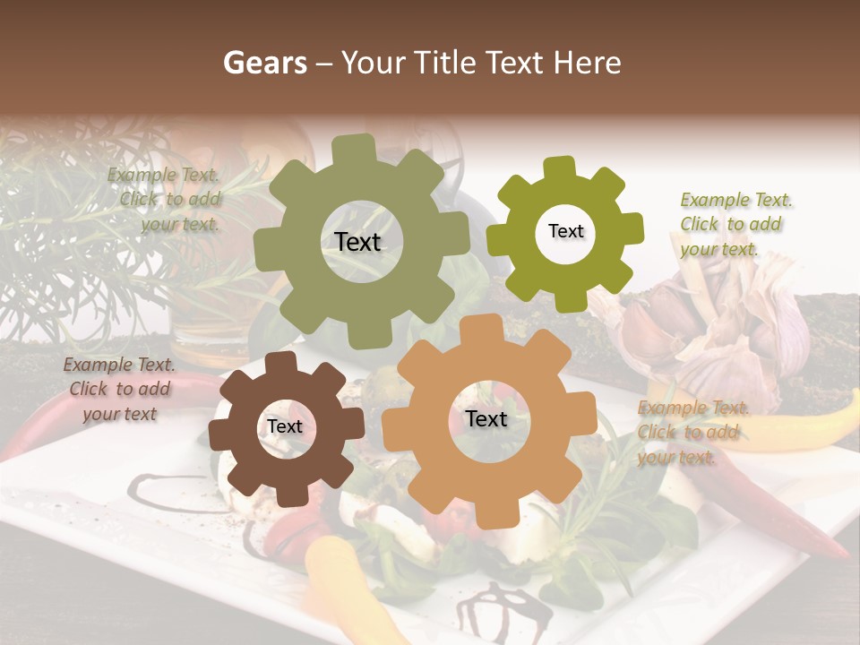 Vegetarisch Gartenfest Basilikum PowerPoint Template