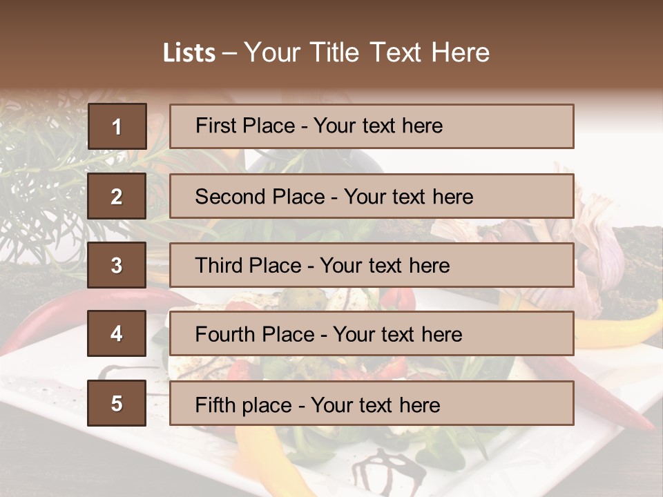 Vegetarisch Gartenfest Basilikum PowerPoint Template
