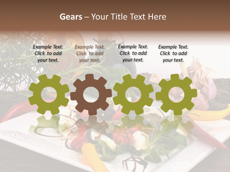 Vegetarisch Gartenfest Basilikum PowerPoint Template