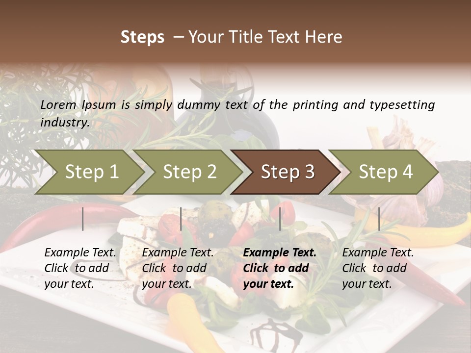 Vegetarisch Gartenfest Basilikum PowerPoint Template