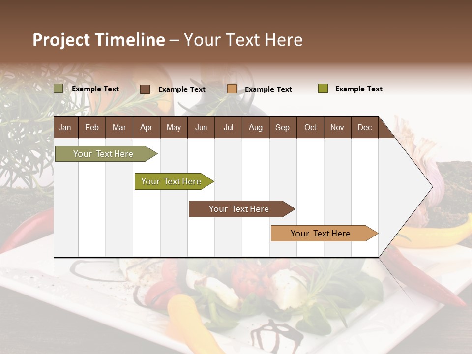 Vegetarisch Gartenfest Basilikum PowerPoint Template