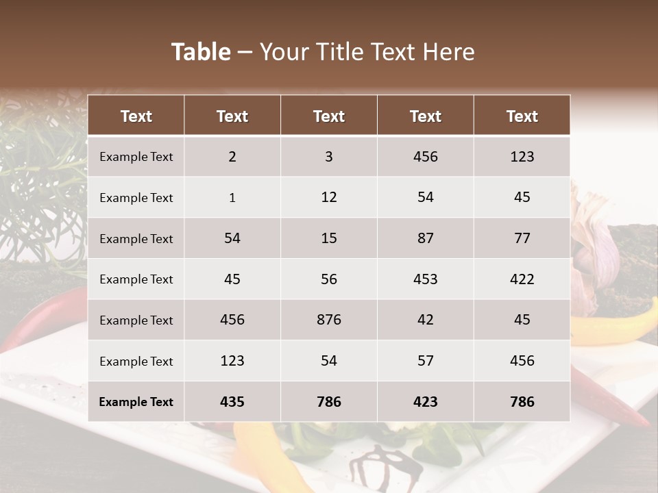 Vegetarisch Gartenfest Basilikum PowerPoint Template