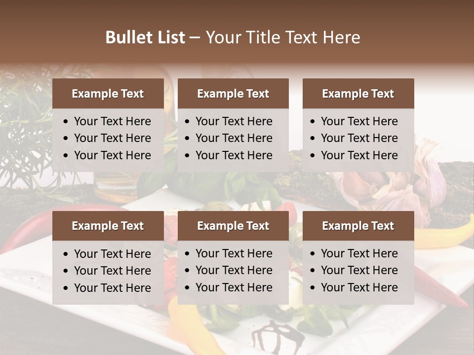 Vegetarisch Gartenfest Basilikum PowerPoint Template