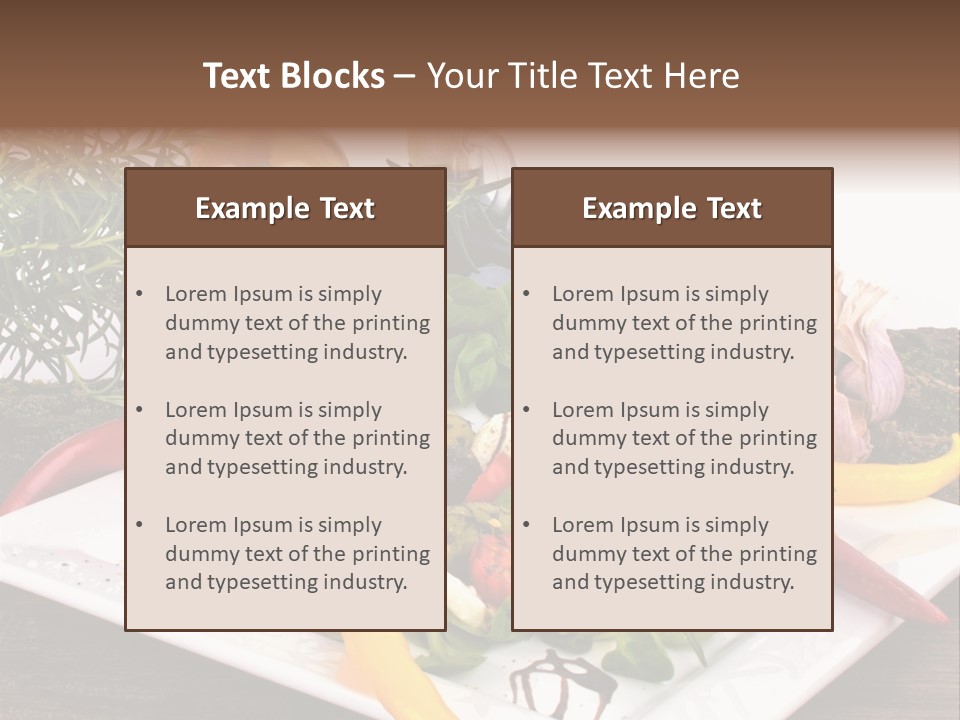 Vegetarisch Gartenfest Basilikum PowerPoint Template
