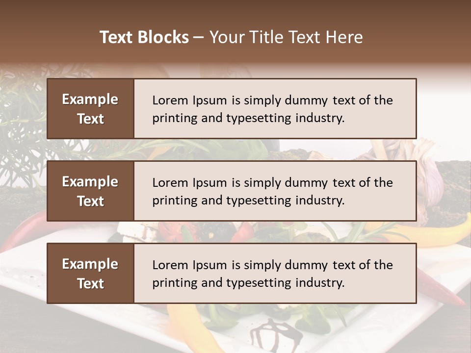 Vegetarisch Gartenfest Basilikum PowerPoint Template